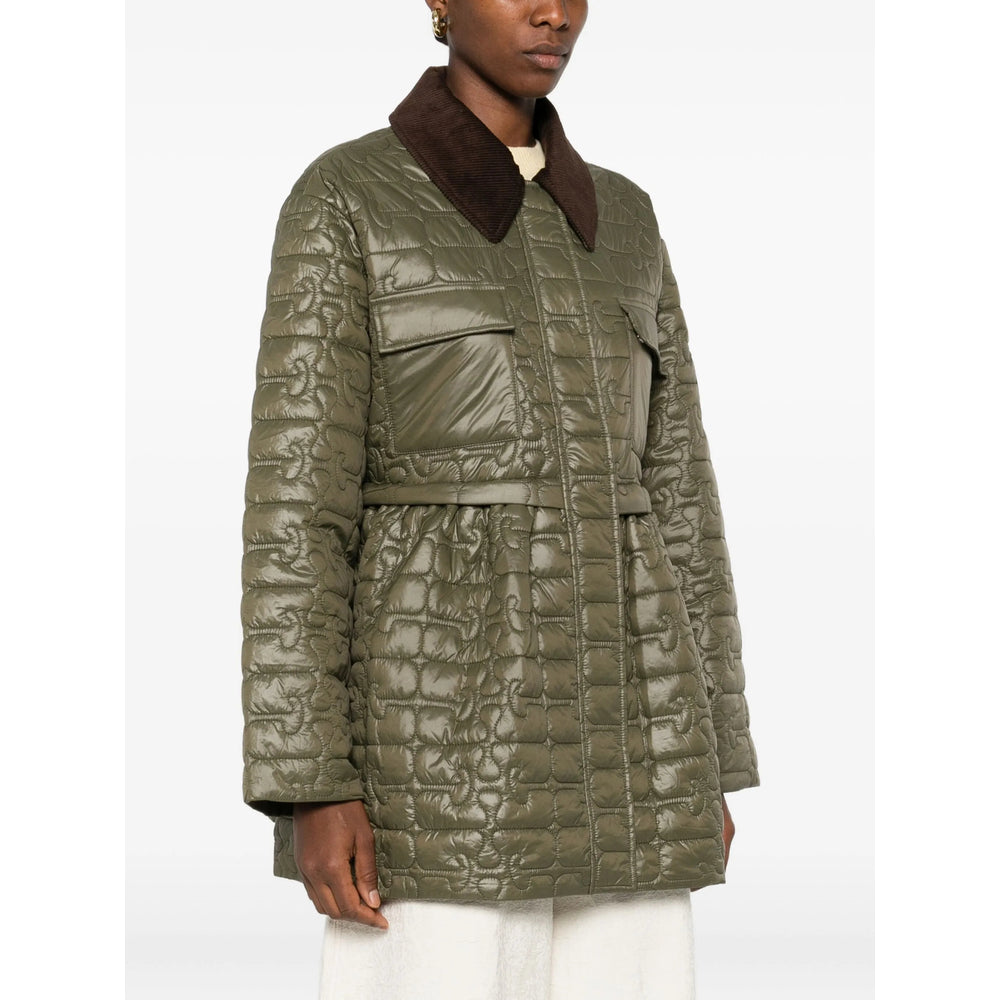 Ganni Green Jackets - Puffer Jackets Women GANNI