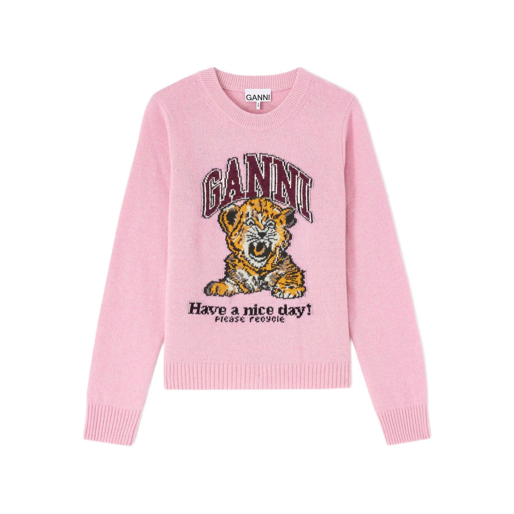 Ganni Pink Knitwear - Jumpers Women GANNI