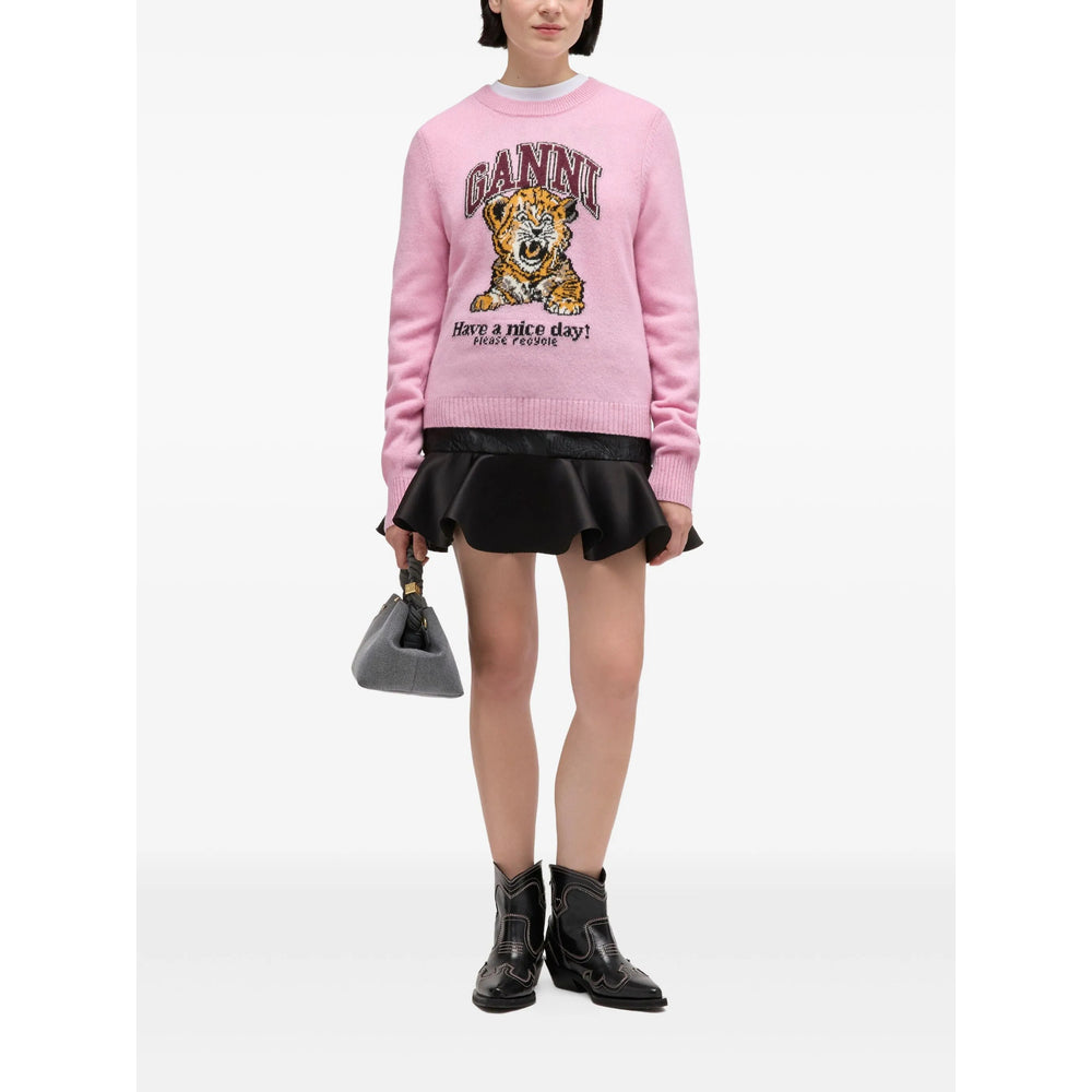 Ganni Pink Knitwear - Jumpers Women GANNI