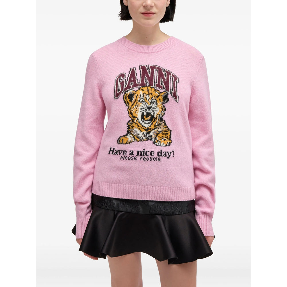 Ganni Pink Knitwear - Jumpers Women GANNI