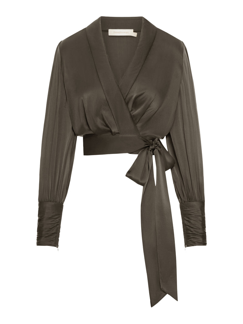 Zimmermann Women Silk Wrap Top ZIMMERMANN