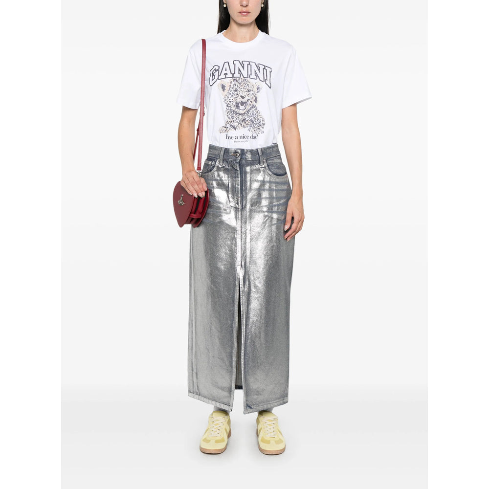 Ganni Grey Tops - T-Shirts & Jerseys Women GANNI