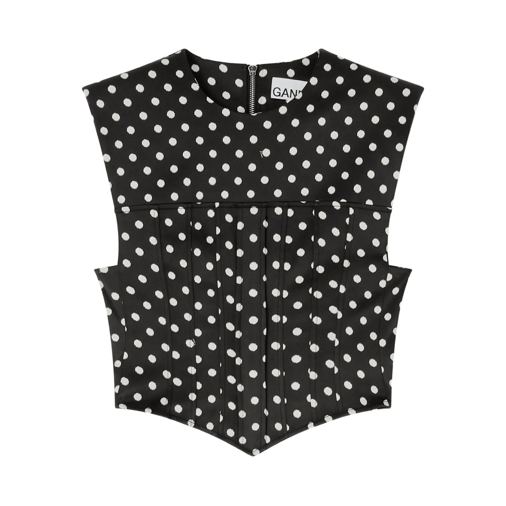 Ganni Black Tops - Vests & Tank Tops Women GANNI