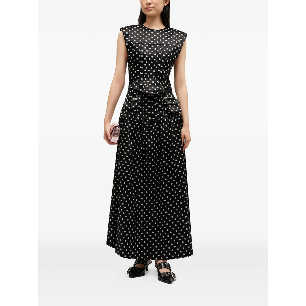 Ganni Black Tops - Vests & Tank Tops Women GANNI