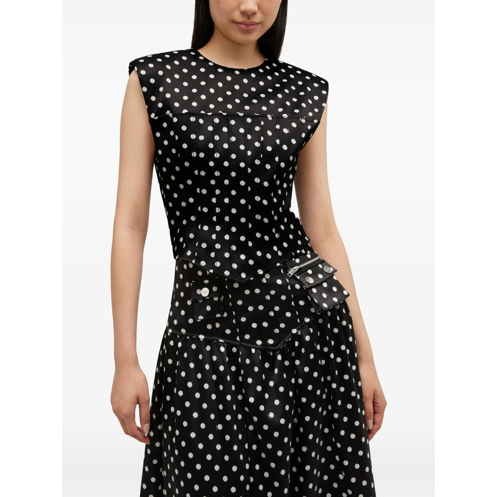 Ganni Black Tops - Vests & Tank Tops Women GANNI