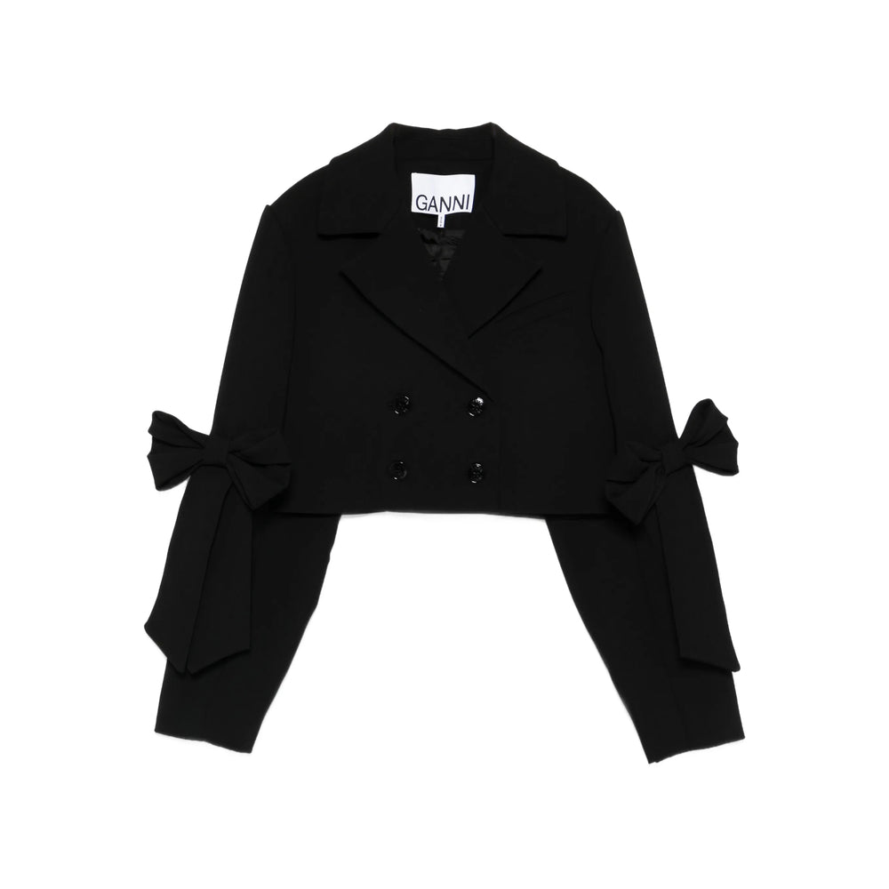 Ganni Black Jackets - Cropped Jackets Women GANNI