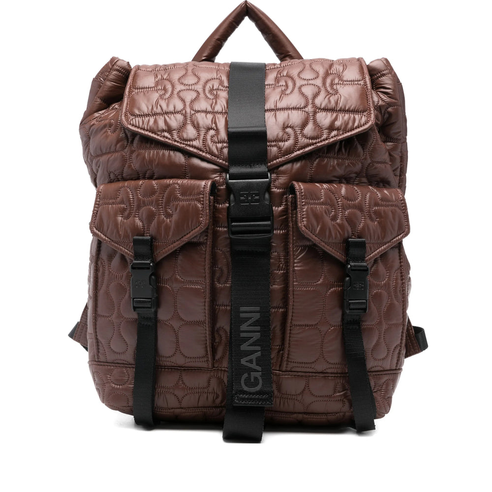 Ganni Brown Backpacks Women GANNI