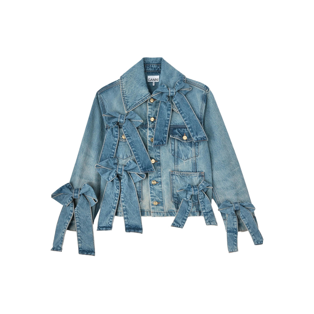 Ganni Blue Jackets - Denim Jackets Women GANNI