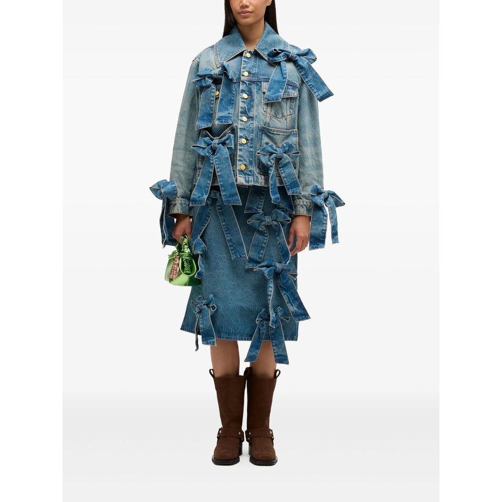 Ganni Blue Jackets - Denim Jackets Women GANNI
