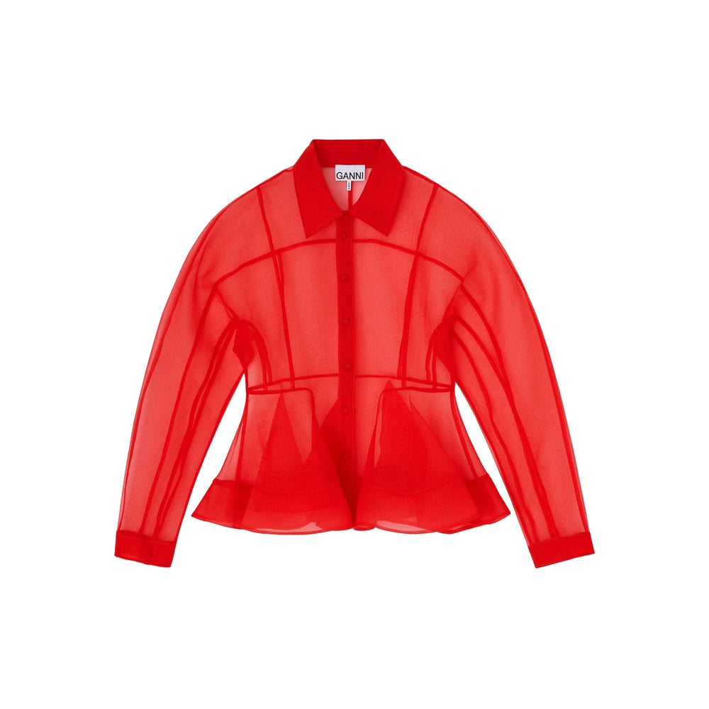 Ganni Red Tops - Shirts Women GANNI