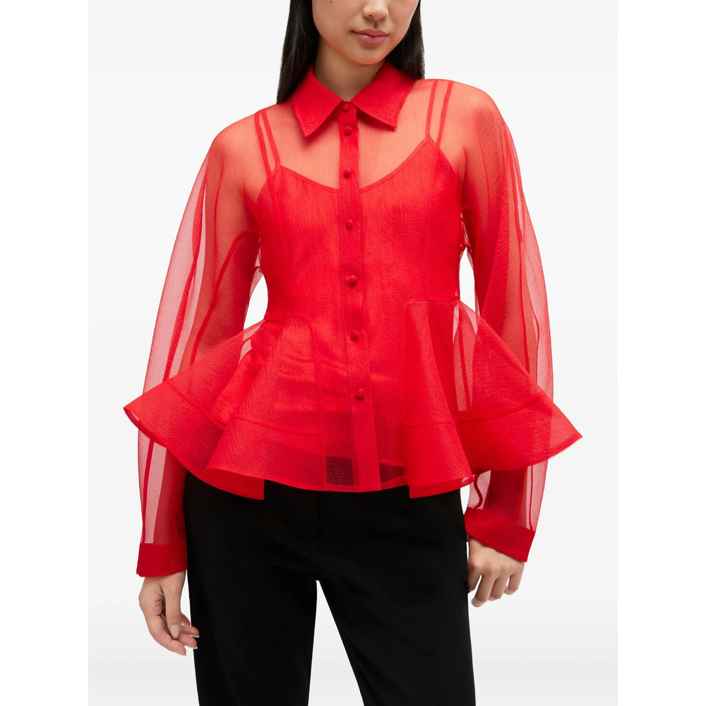 Ganni Red Tops - Shirts Women GANNI