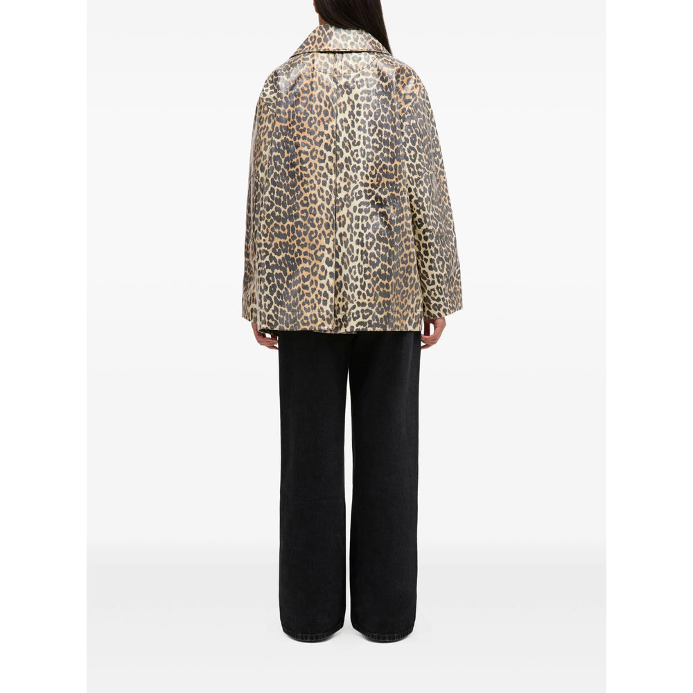 Ganni Brown Jackets - Oversized Jackets Women GANNI