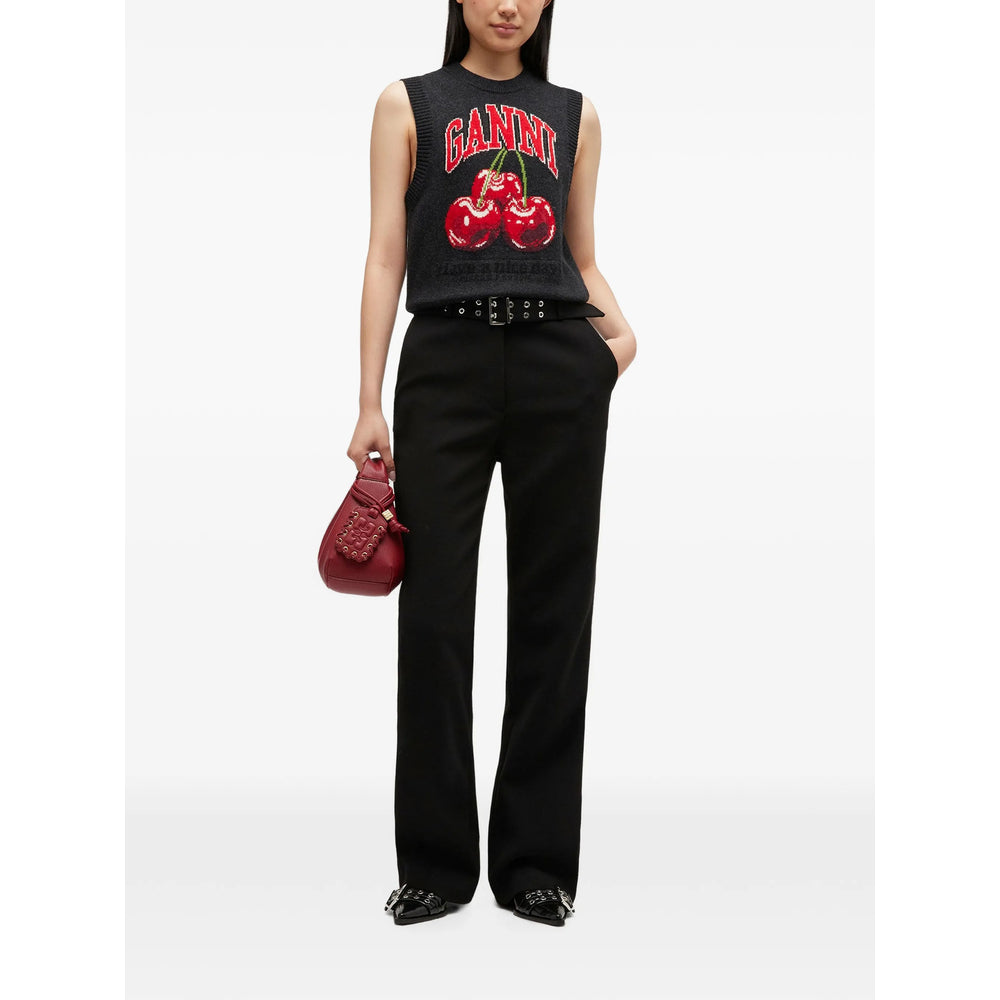 Ganni Grey Tops - Vests & Tank Tops Women GANNI