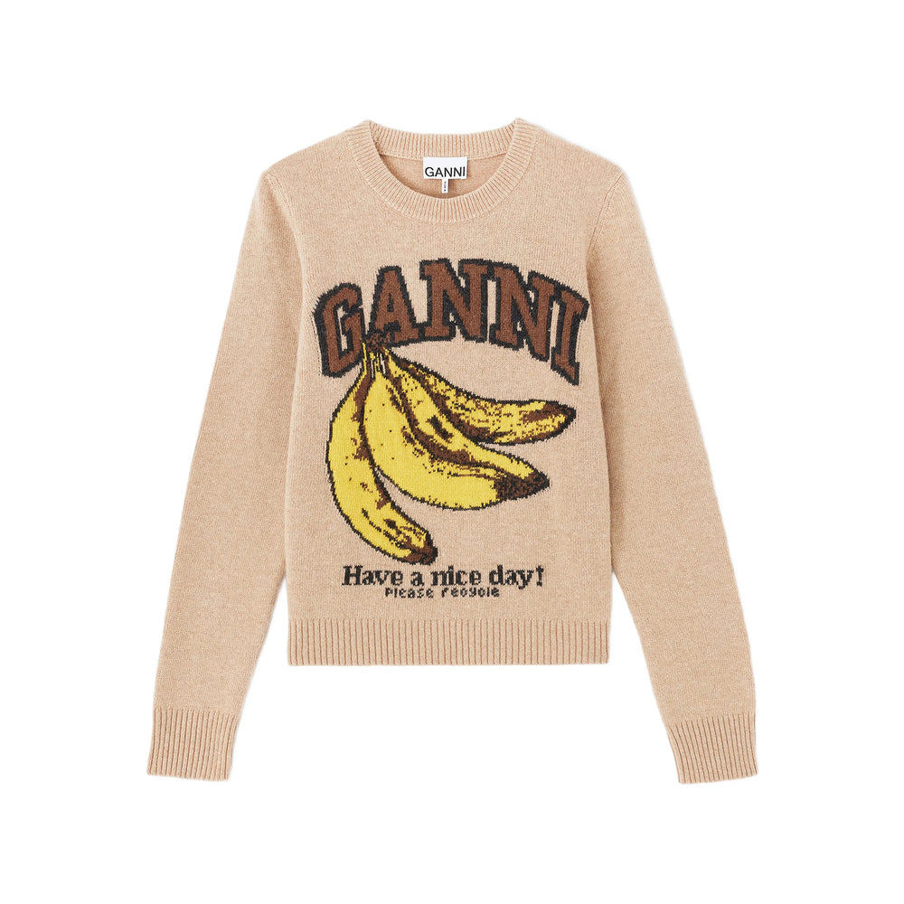 Ganni Neutrals Knitwear - Jumpers Women GANNI