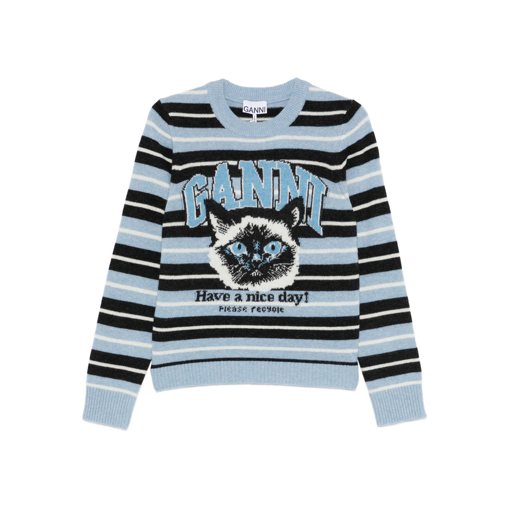 Ganni Blue Tops - T-Shirts & Jerseys Women GANNI