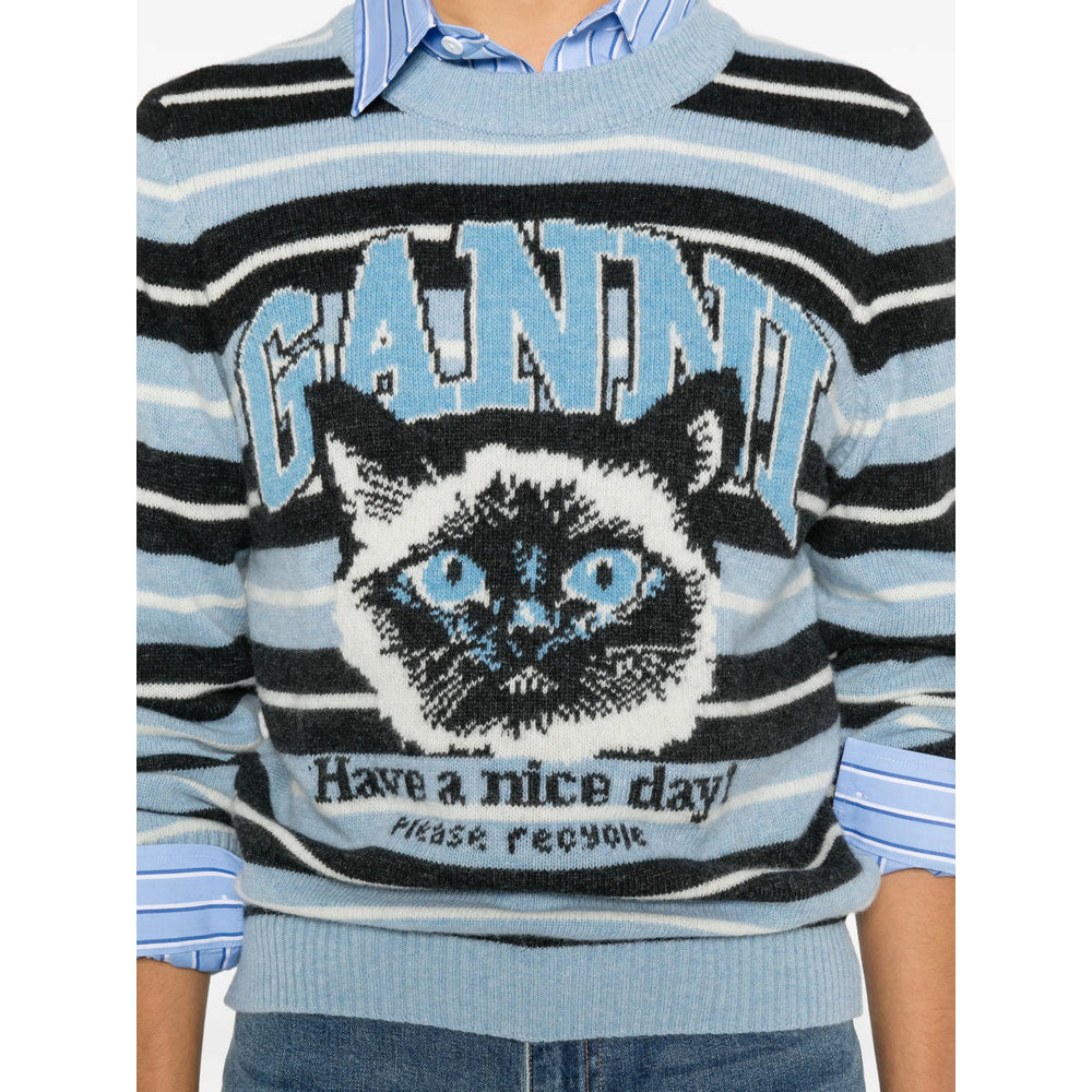 Ganni Blue Tops - T-Shirts & Jerseys Women GANNI
