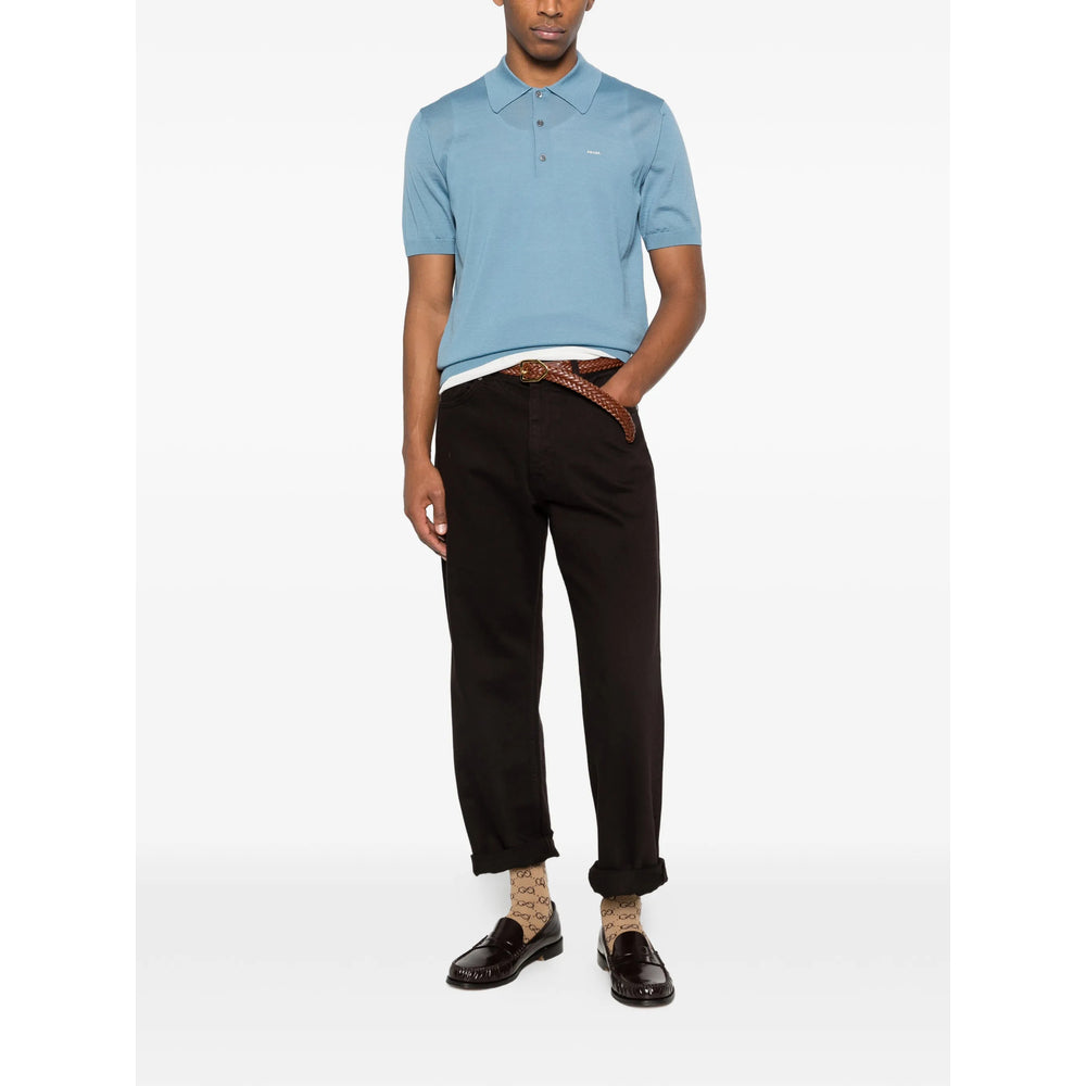 Prada Blue Polo Shirts Men PRADA