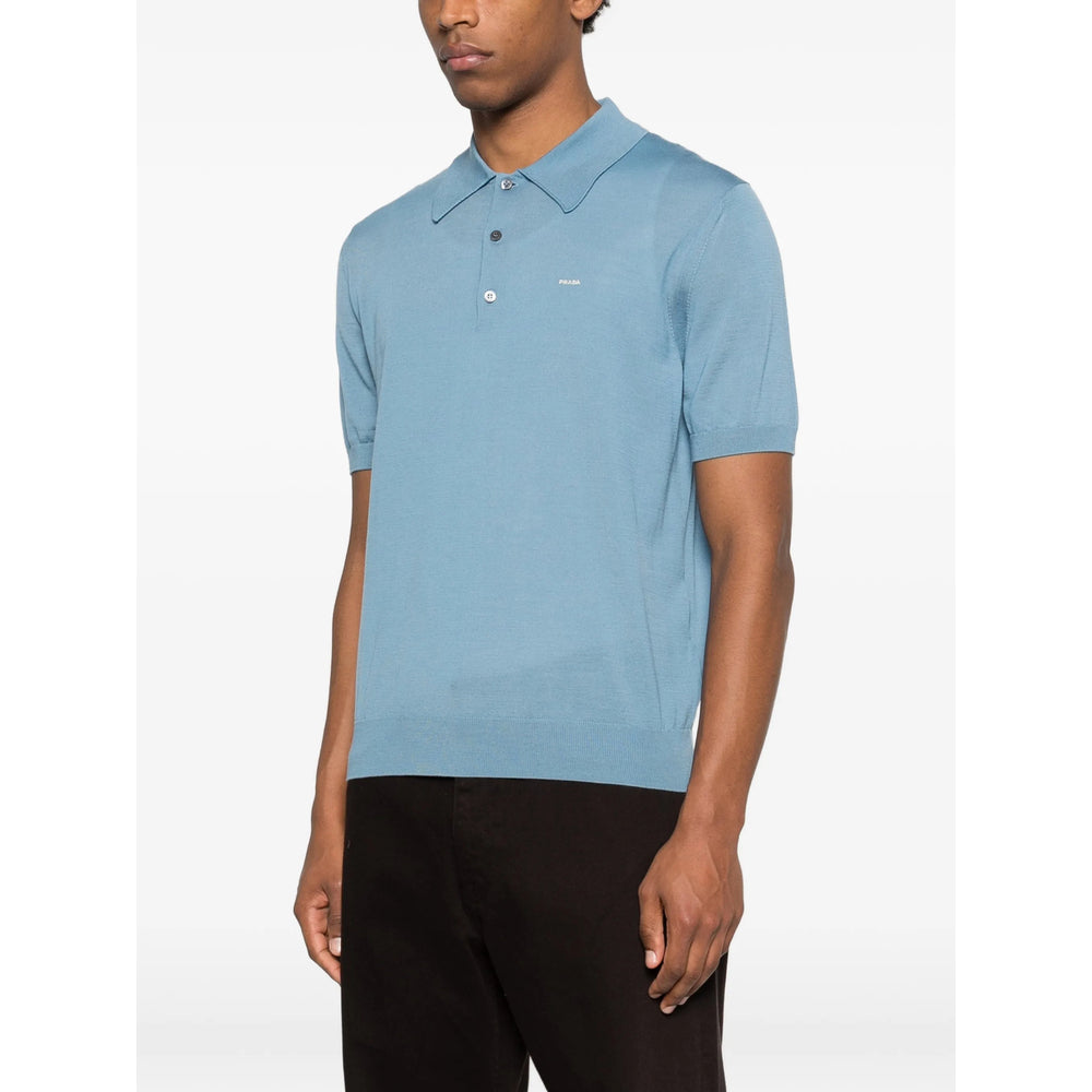 Prada Blue Polo Shirts Men PRADA
