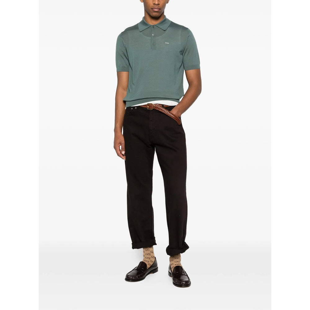 Prada Green Polo Shirts Men PRADA
