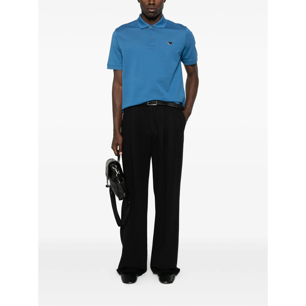 Prada Blue Polo Shirts Men PRADA