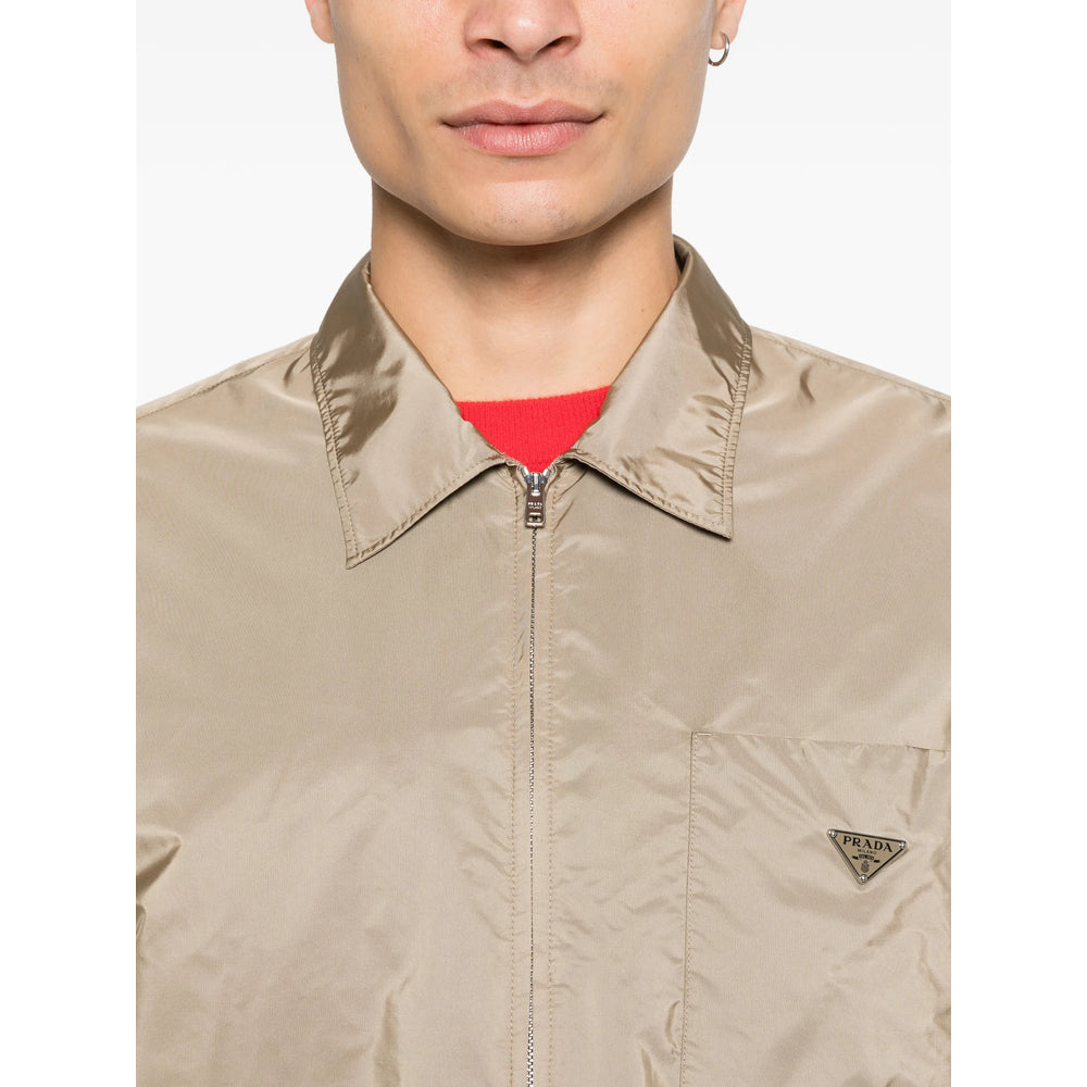 Prada Neutrals Jackets - Shirt Jackets Men PRADA