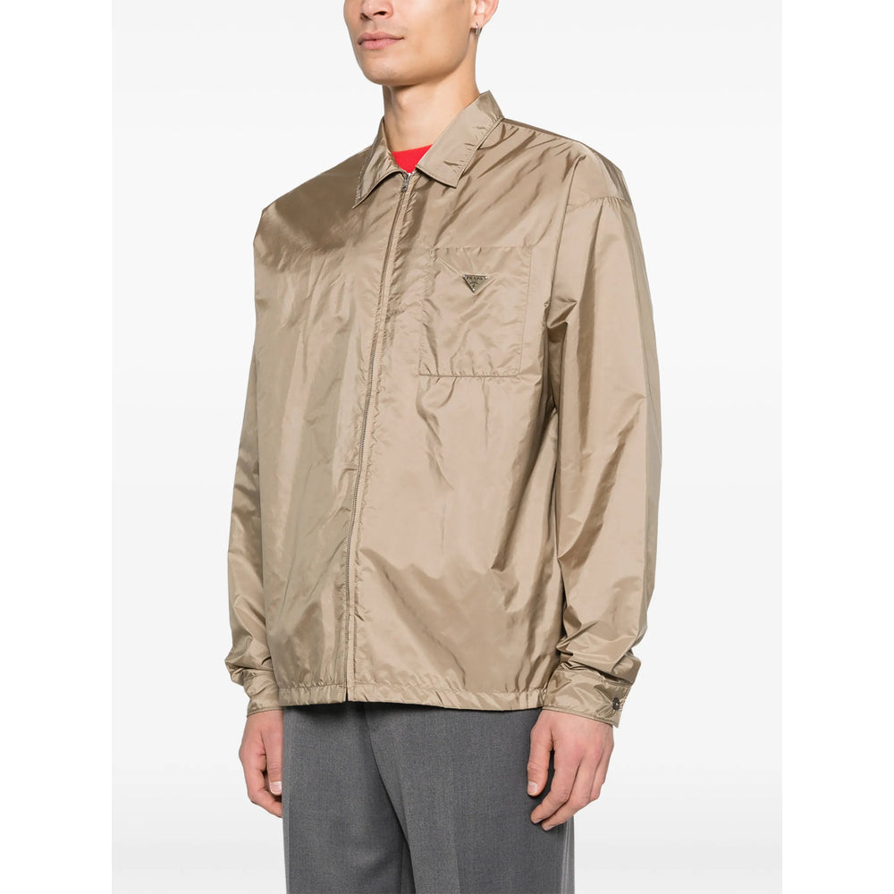 Prada Neutrals Jackets - Shirt Jackets Men PRADA