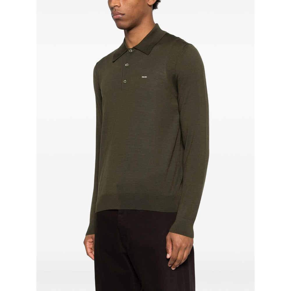 Prada Green Polo Shirts Men PRADA