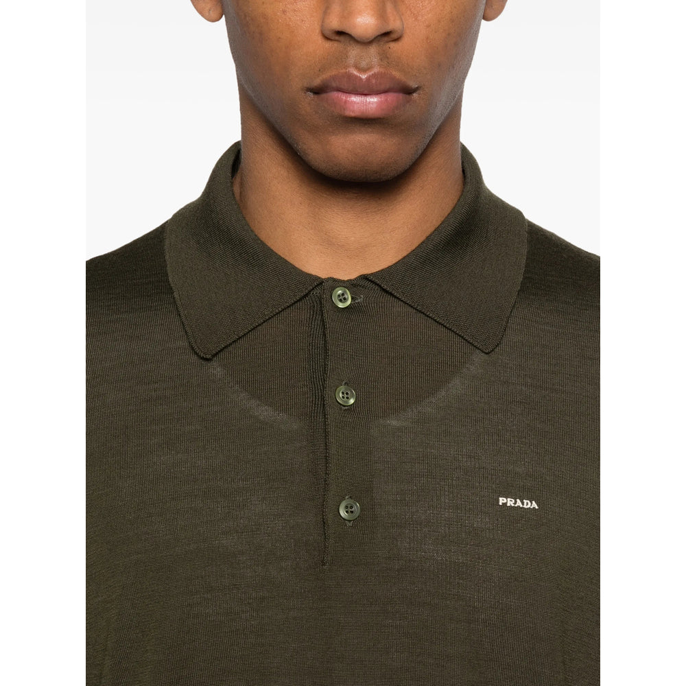 Prada Green Polo Shirts Men PRADA