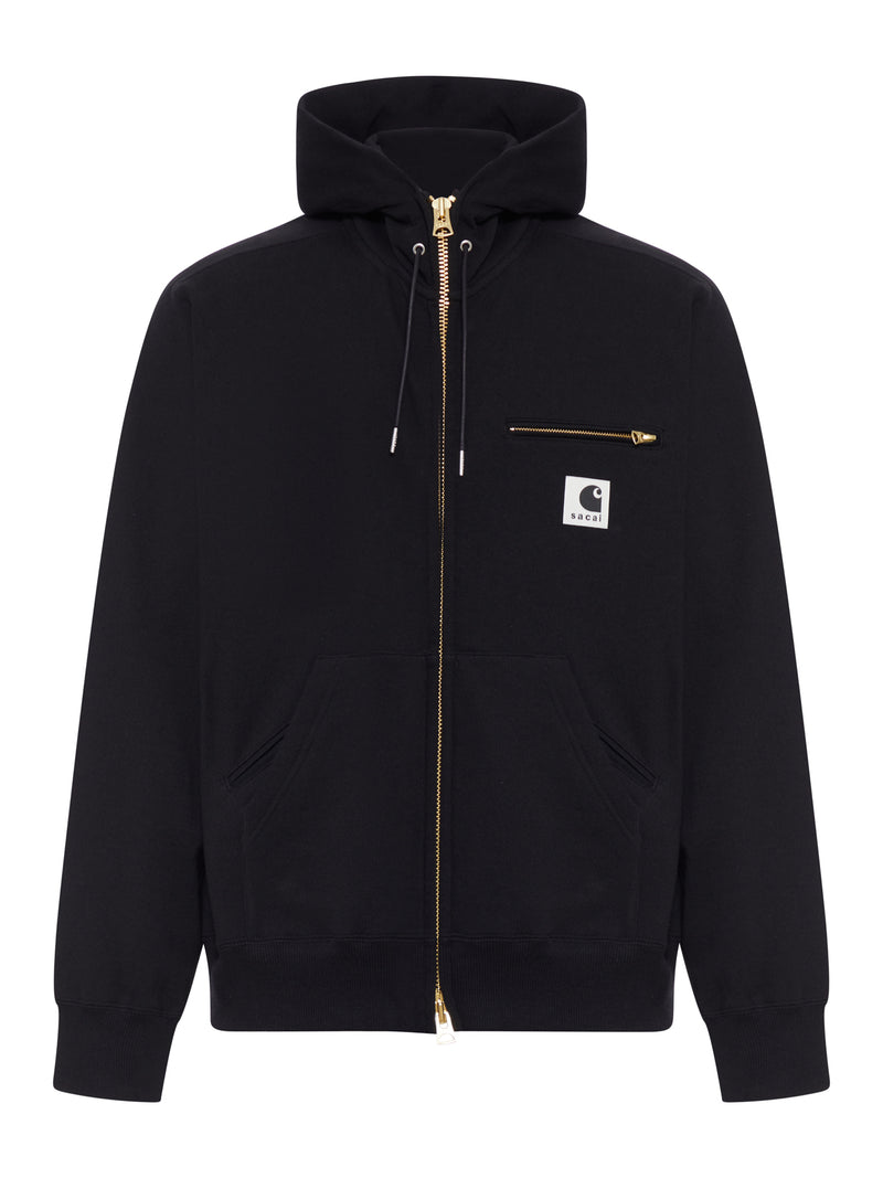 Sacai X Carhartt Men Cotton Jersey Hoodie Sacai X Carhartt