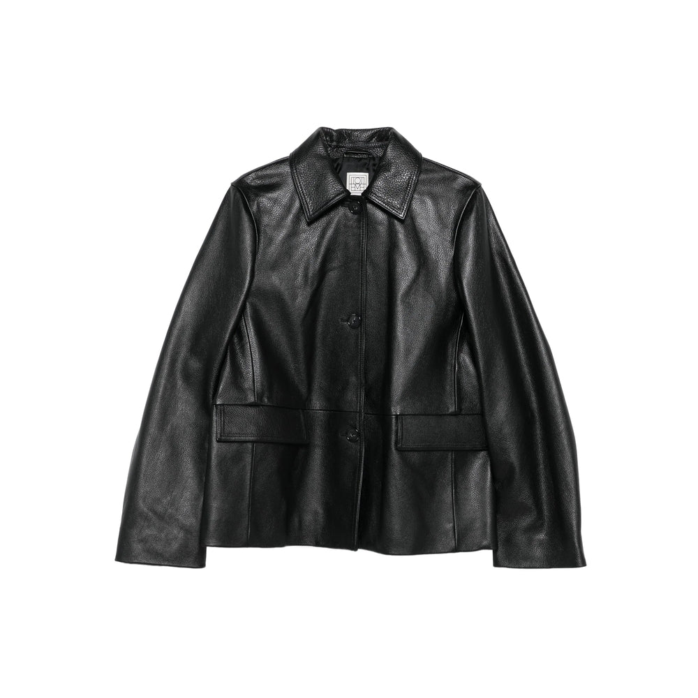 Toteme Black Jackets - Leather Jackets Women TOTEME