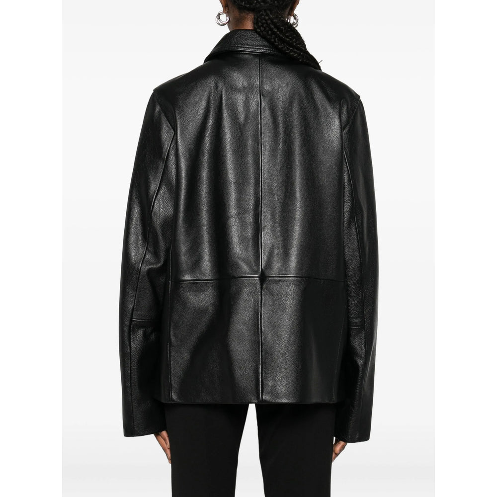 Toteme Black Jackets - Leather Jackets Women TOTEME