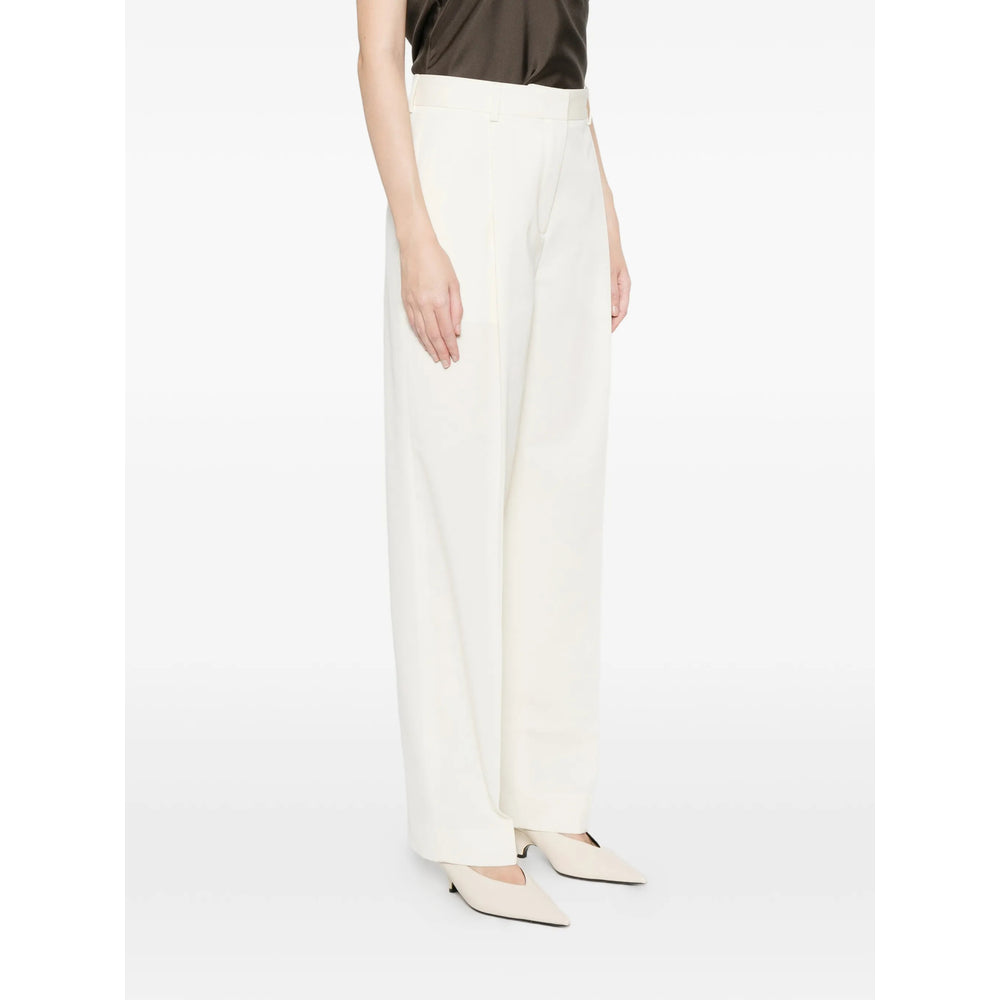 Toteme White Trousers - Tailored Trousers Women TOTEME