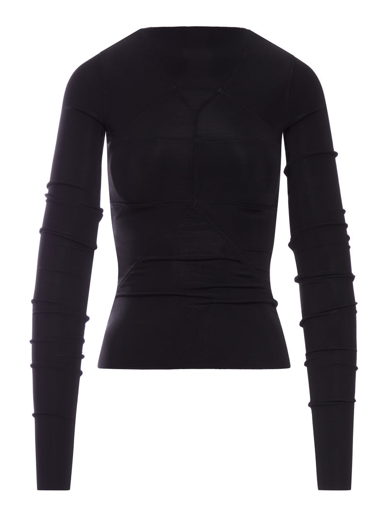 Rick Owens Women Fitted Temple Top With V-Neck Back RICK OWENS