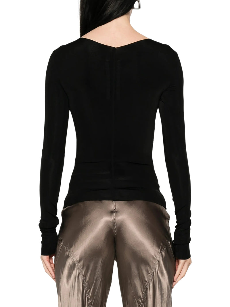 Rick Owens Women Fitted Temple Top With V-Neck Back RICK OWENS