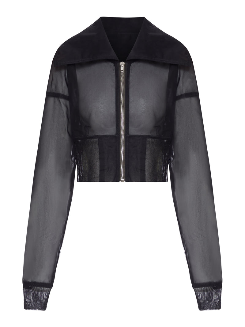 Rick Owens Women Cropped Dracucollar Bomber RICK OWENS