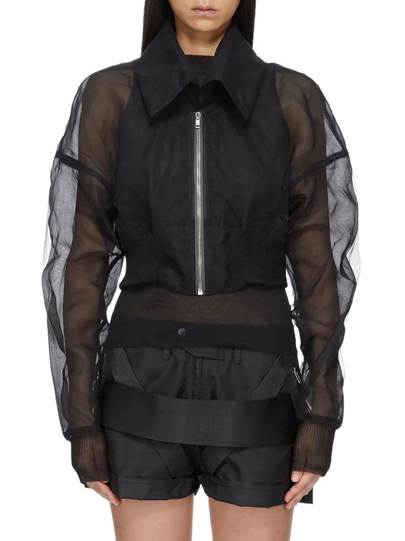 Rick Owens Women Cropped Dracucollar Bomber RICK OWENS