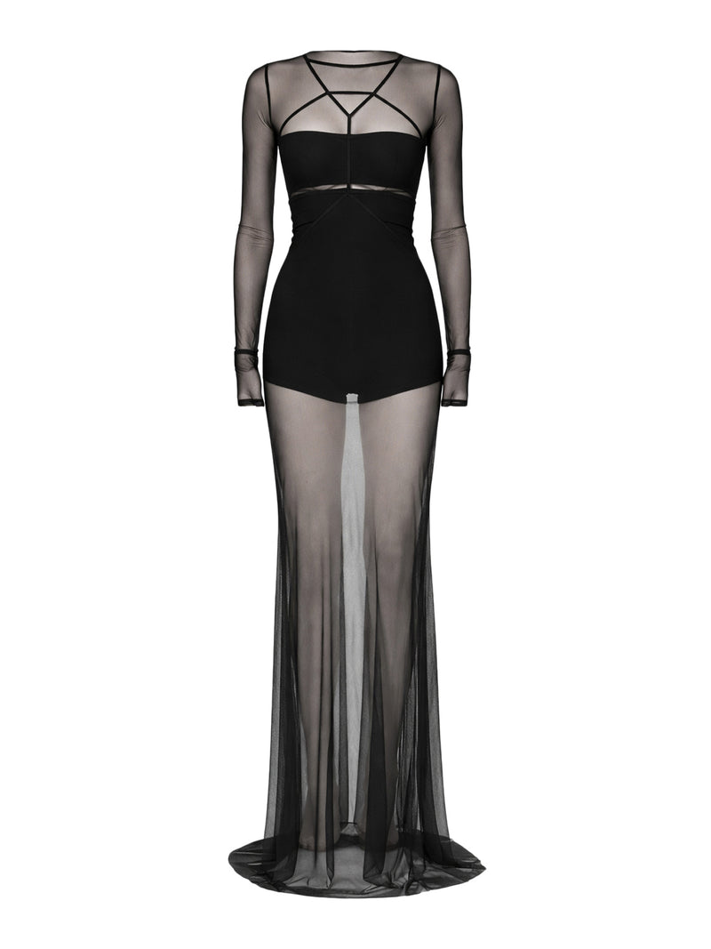 Rick Owens Women Long Transparent Tulle Dress RICK OWENS