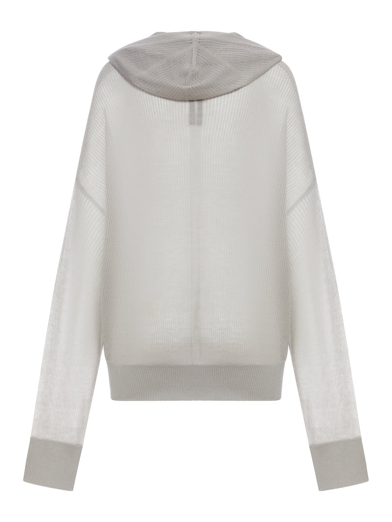 Rick Owens Women Semi-Transparent Knit Sweatshirt With Hood RICK OWENS