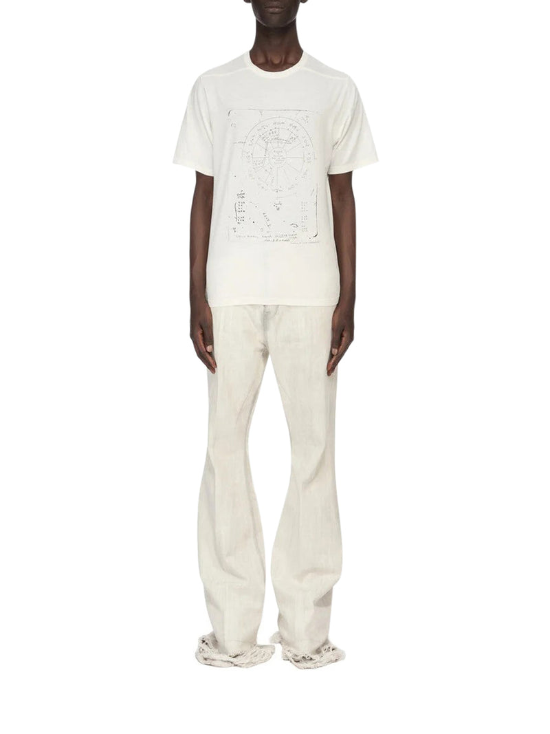 Rick Owens Men Brad T Crew Neck Cotton T-Shirt With Print RICK OWENS