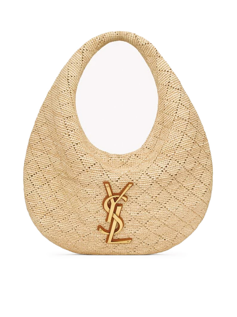 Saint Laurent Women Icare Raffia Hobo Bag SAINT LAURENT