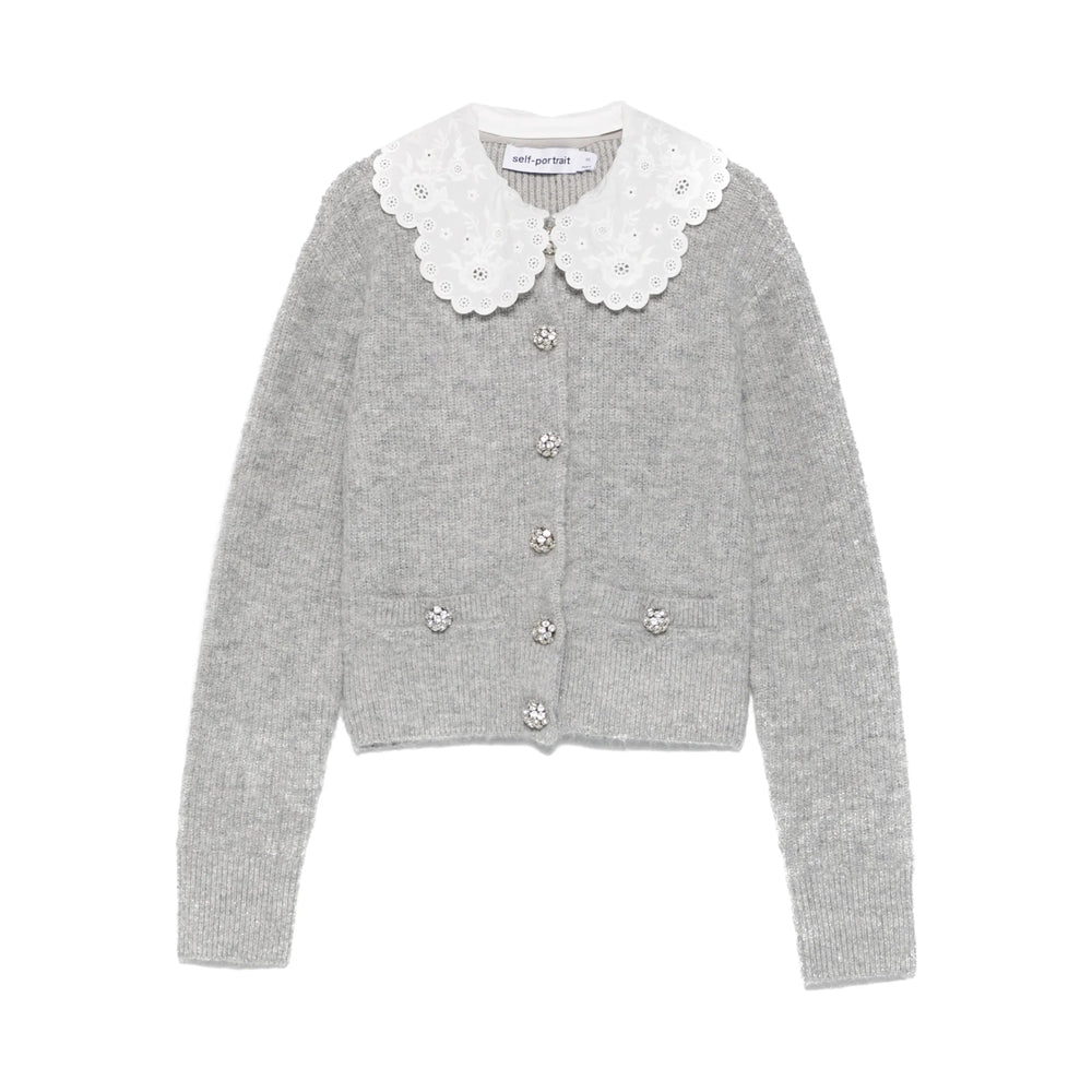 Self-Portrait Grey Knitwear - Cardigans Women SELF-PORTRAIT