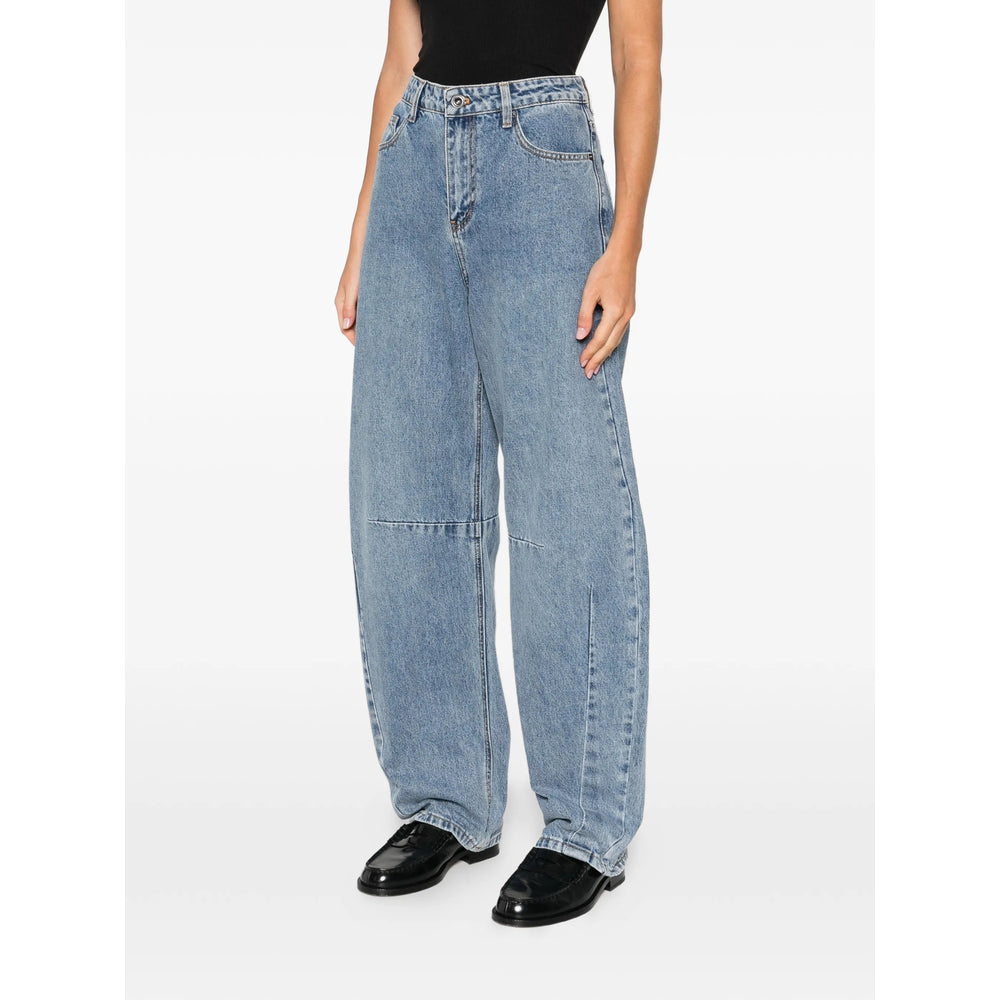 Self-Portrait Blue Denim - Wide-Leg Jeans Women SELF-PORTRAIT