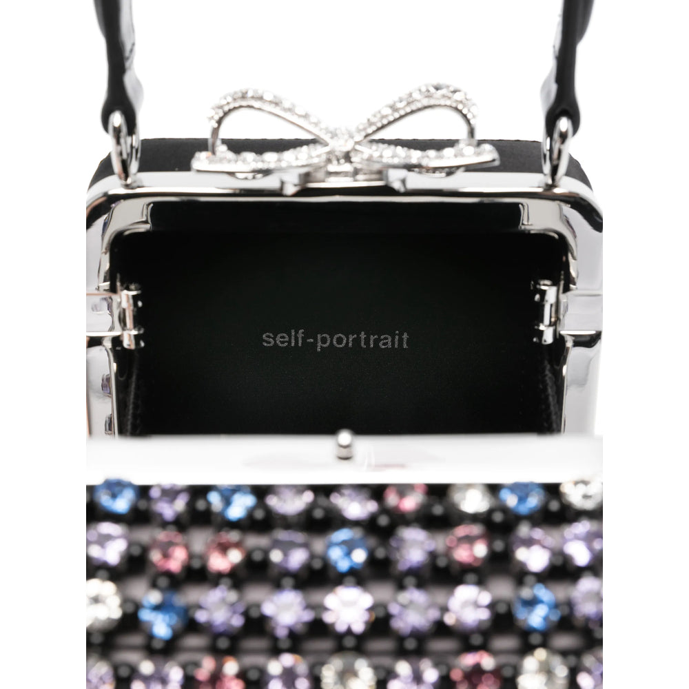 Self-Portrait Black Tote Bags Women SELF-PORTRAIT