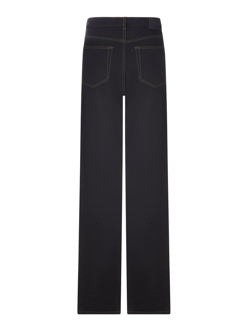 Saint Laurent Women Wide Leg High Waist Denim Jeans SAINT LAURENT
