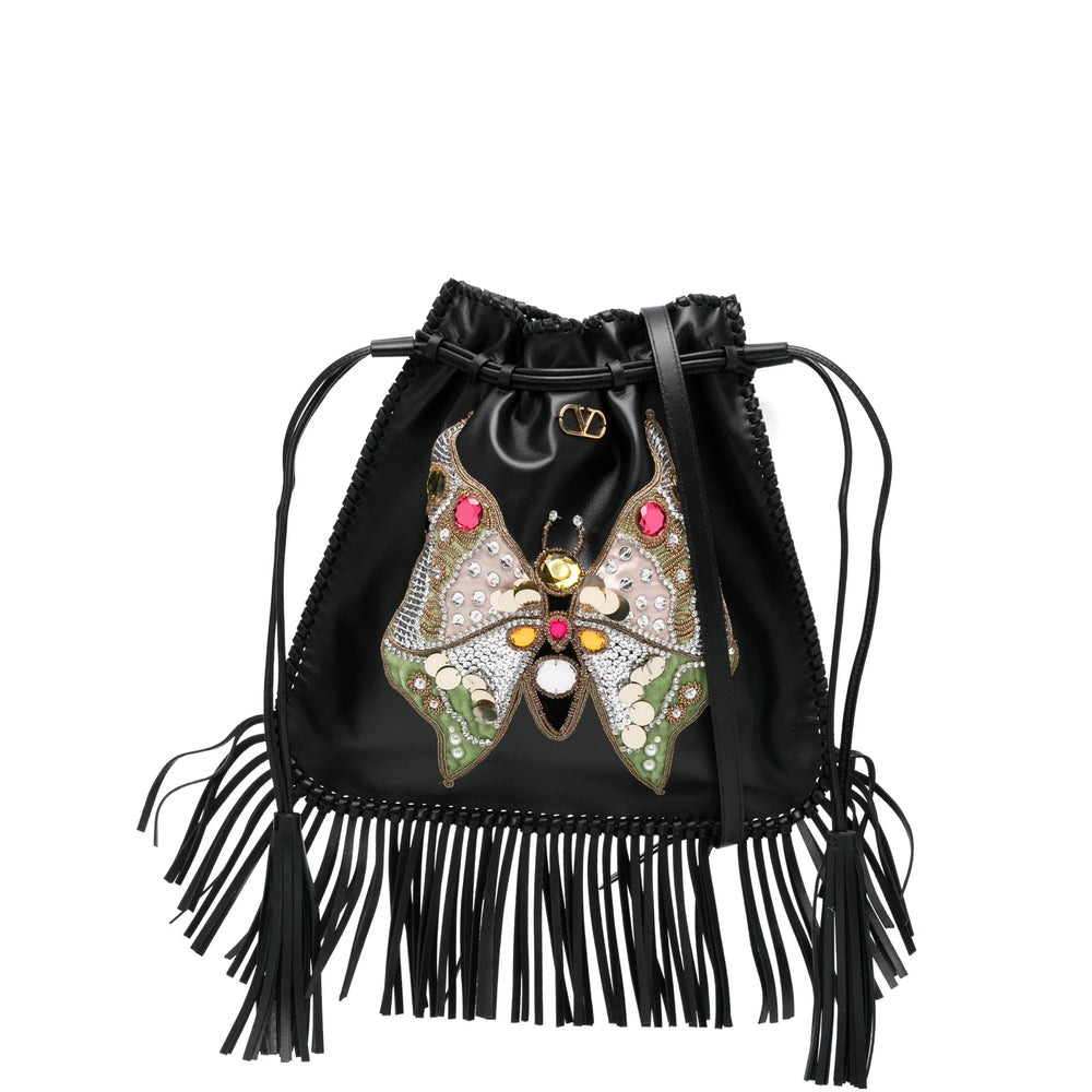 Valentino Garavani Black Shoulder Bags Women VALENTINO GARAVANI