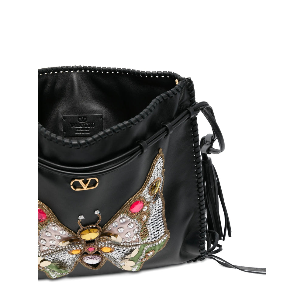 Valentino Garavani Black Shoulder Bags Women VALENTINO GARAVANI