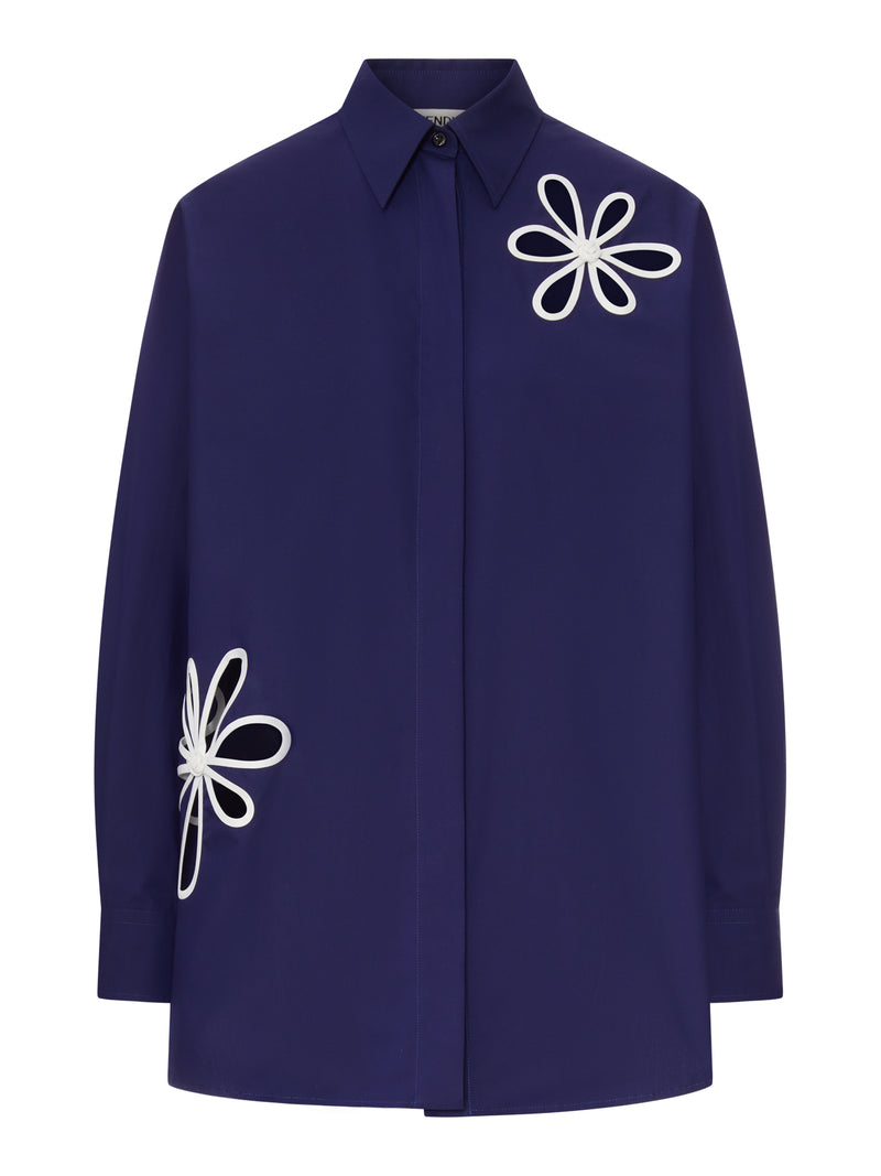 Fendi Women Poplin Shirt With Cut-Out Details FENDI