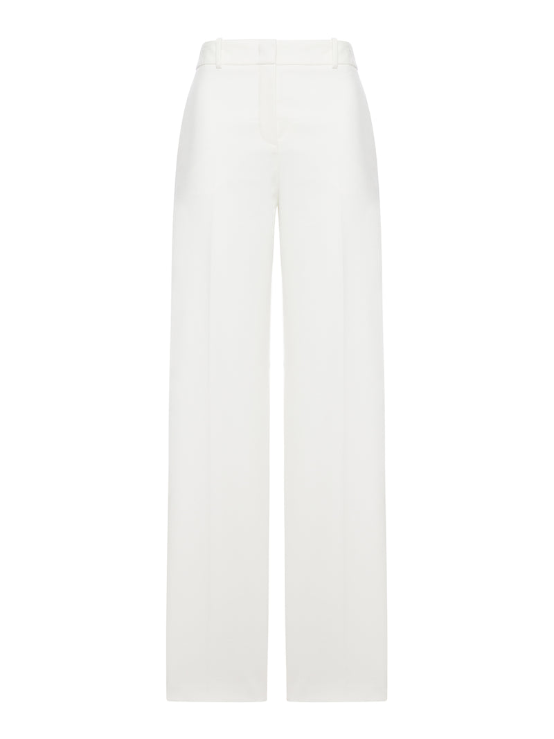 Fendi Women Wide Leg Pants In Fluid Cotton FENDI