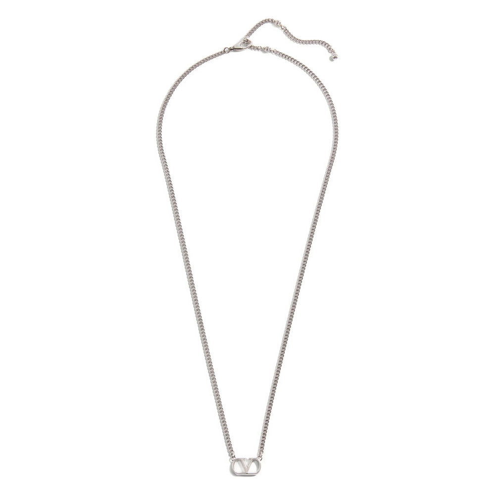 Valentino Garavani Silver Necklaces Men VALENTINO GARAVANI