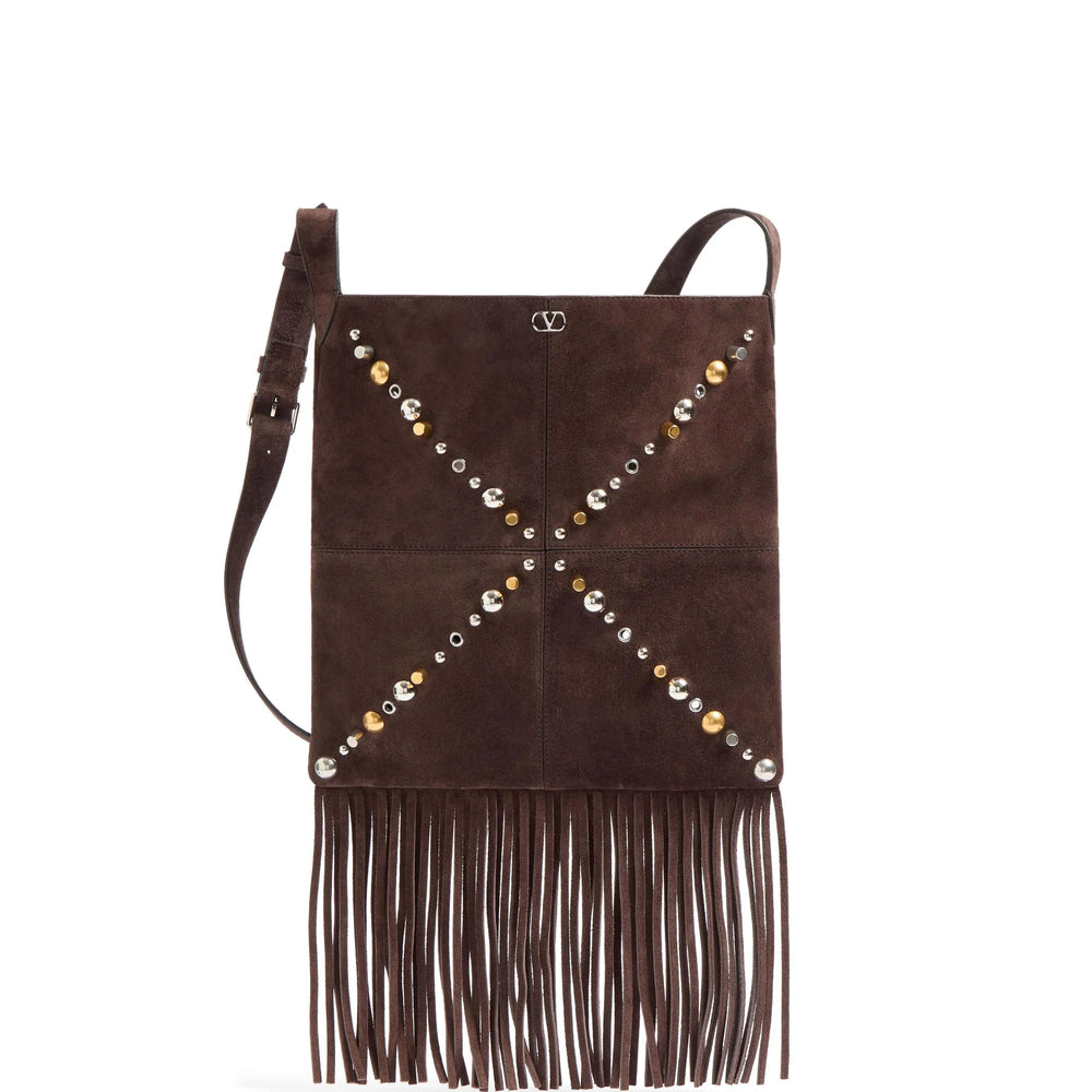 Valentino Garavani Brown Shoulder Bags Men VALENTINO GARAVANI